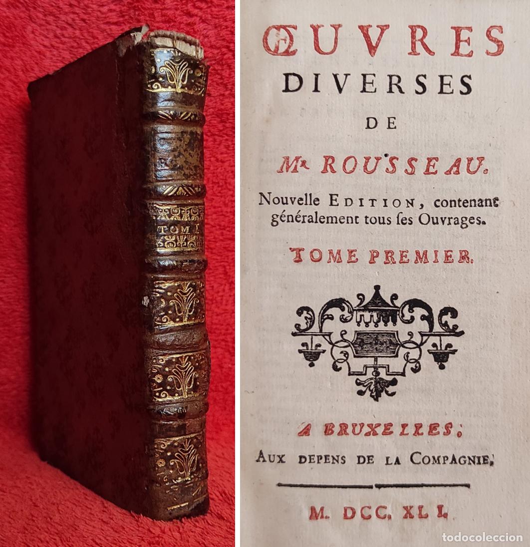 Livros antigos: A&Ntilde;O 1741 - OBRAS DE ROUSSEAU: ODAS, CANTATAS, EP&Iacute;STOLAS, EPIGRAMAS Y ALEGOR&Iacute;AS