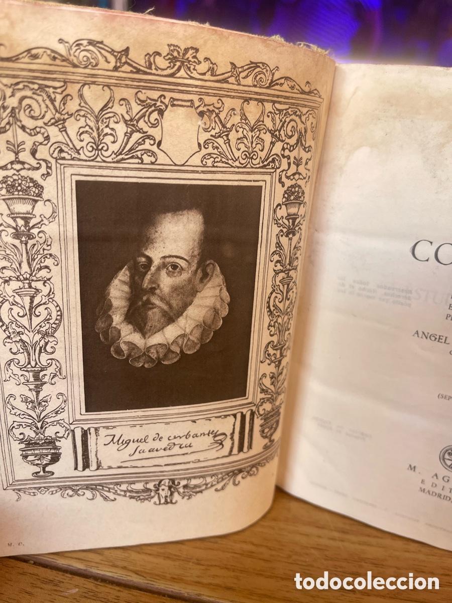 Livros antigos: Miguel de Cervantes &ndash; Obras Completas (1946) Aguilar 7.&ordf; edici&oacute;n