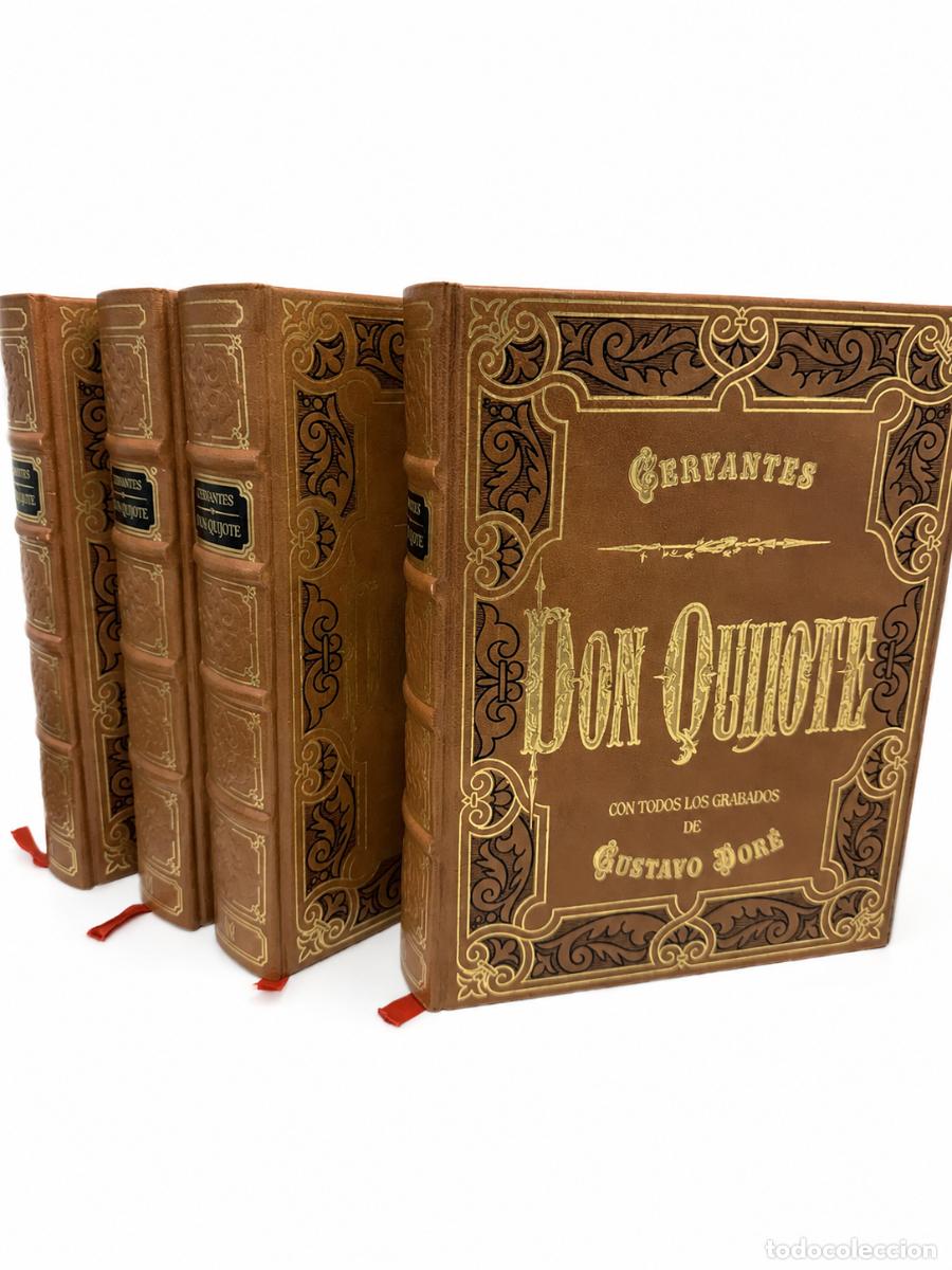 Libri antichi: DON QUIJOTE DE LA MANCHA &ndash; CERVANTES &ndash; 4 TOMOS COMPLETOS &ndash; GRABADOS GUSTAVO DOR&Eacute;