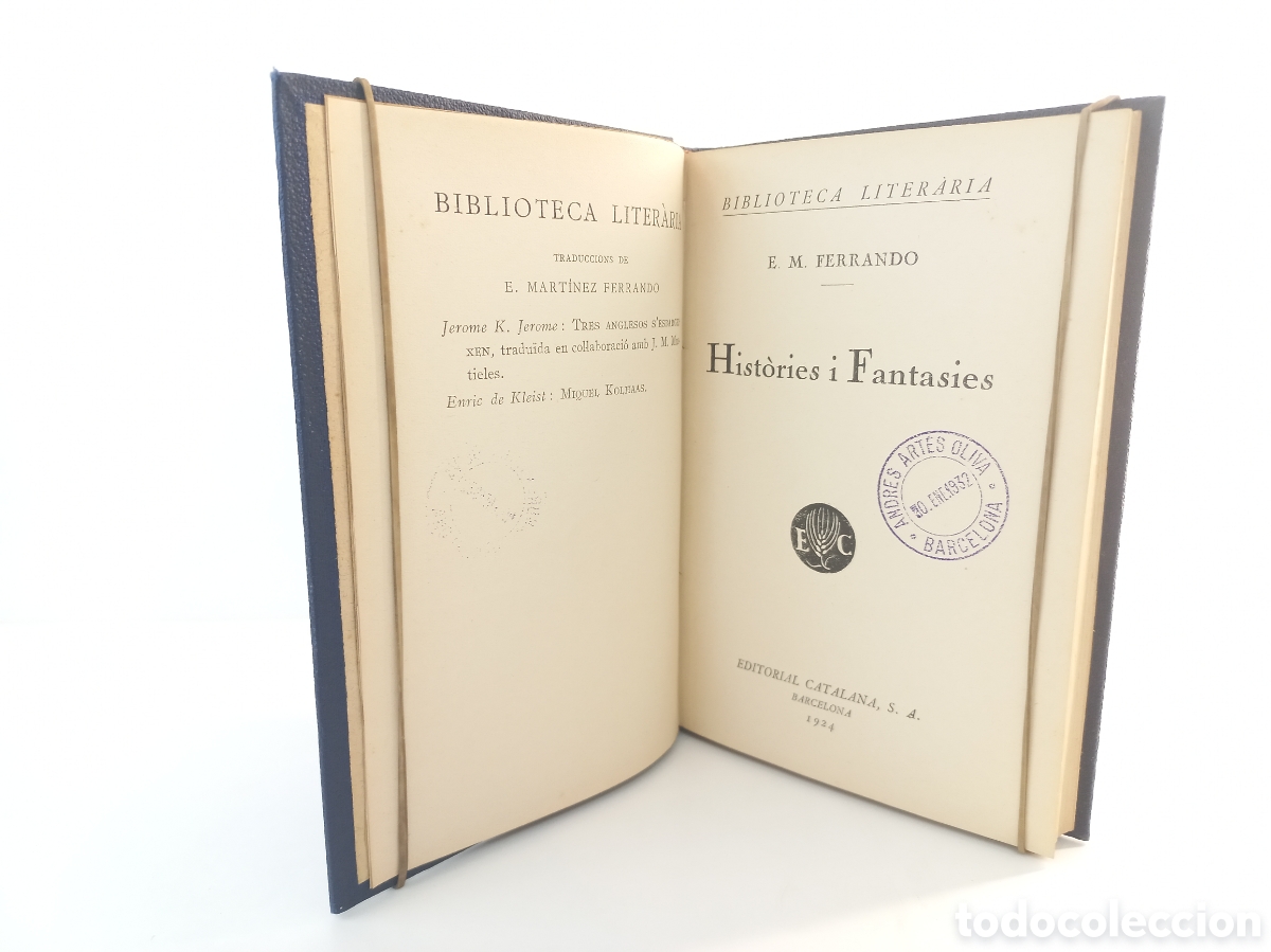 Libros antiguos: Histories i Fantas&iacute;as. Ferrando. Editorial Catalana, 1924. Catal&aacute;n.