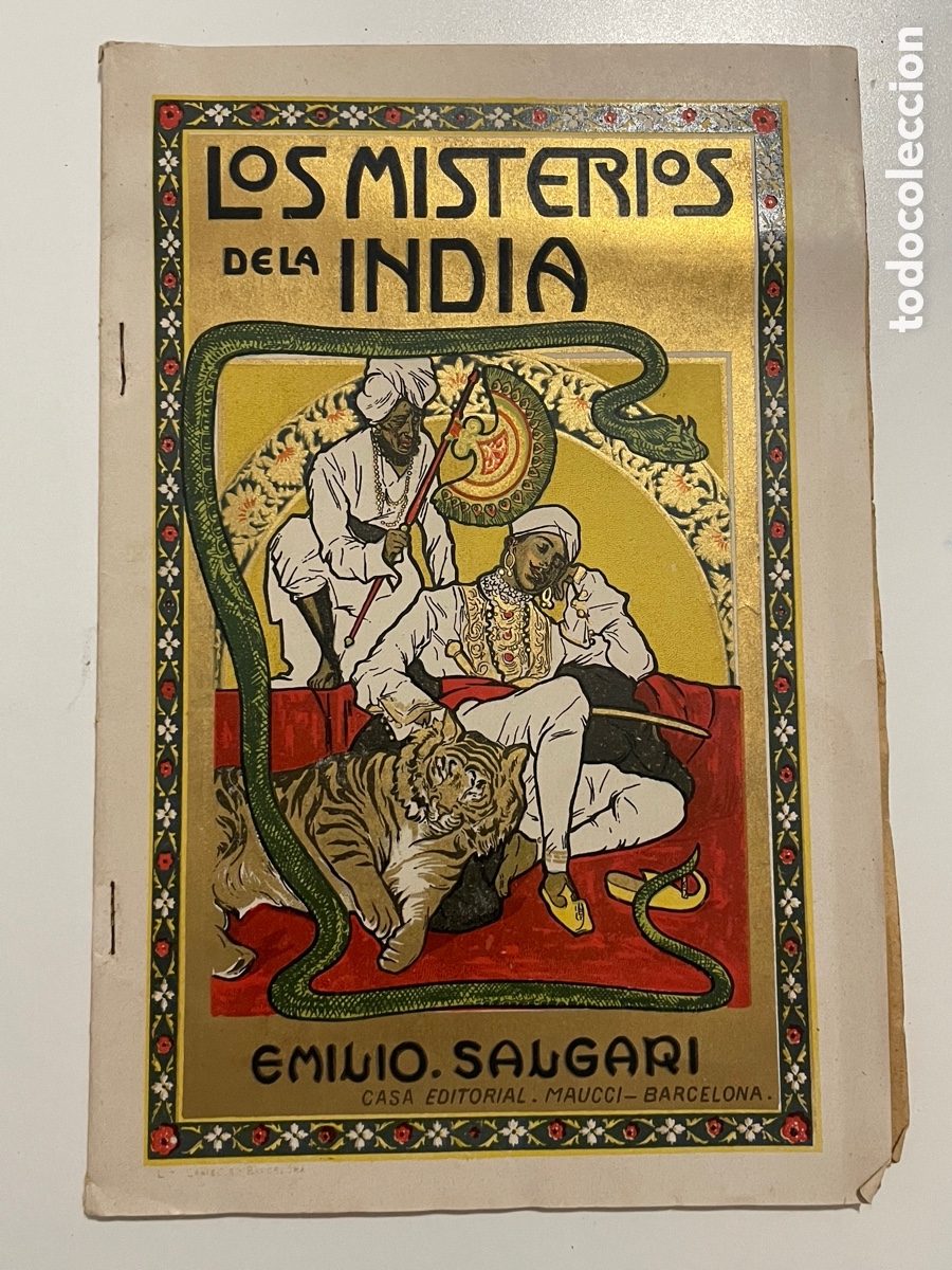 Antiquarische B&uuml;cher: Los misterios de la India. Salgari. A&ntilde;o 1911. Carmen de Burgos. Colombine.