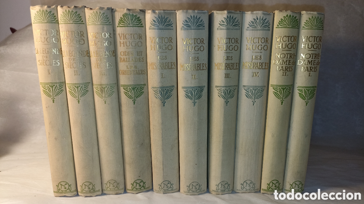 Libri antichi: 10 libros V&iacute;ctor Hugo edici&oacute;n siglo XlXbuen estado