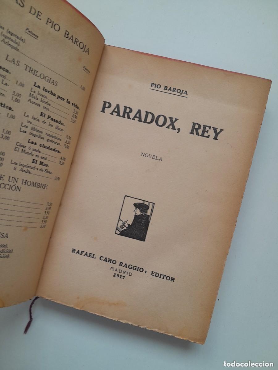 Libros antiguos: PARADOX, REY - P&Iacute;O BAROJA (RAFAEL CARO RAGGIO, 1917)