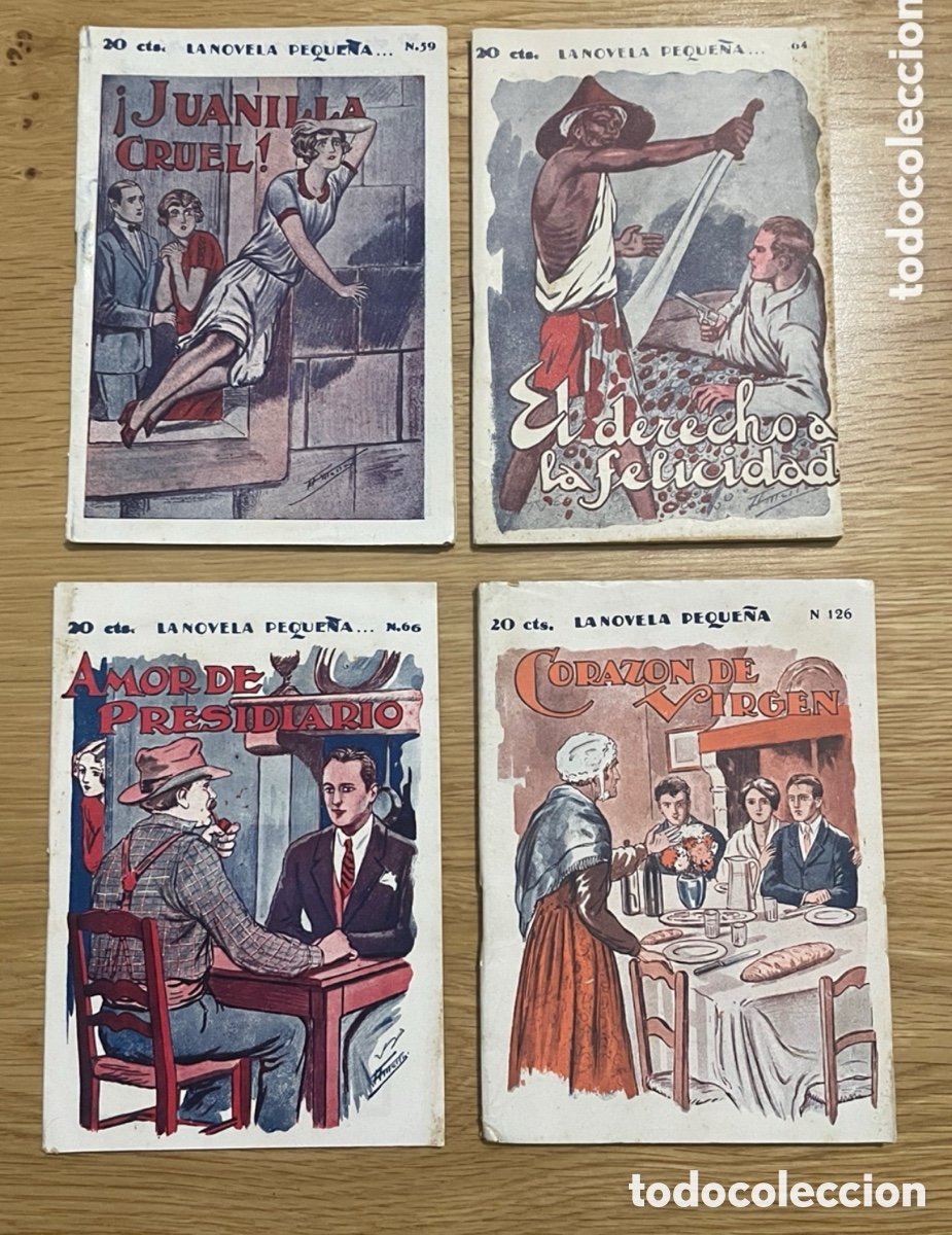 Libros antiguos: Cuatro ejemplares de la novela peque&ntilde;a. A&ntilde;o 1927.