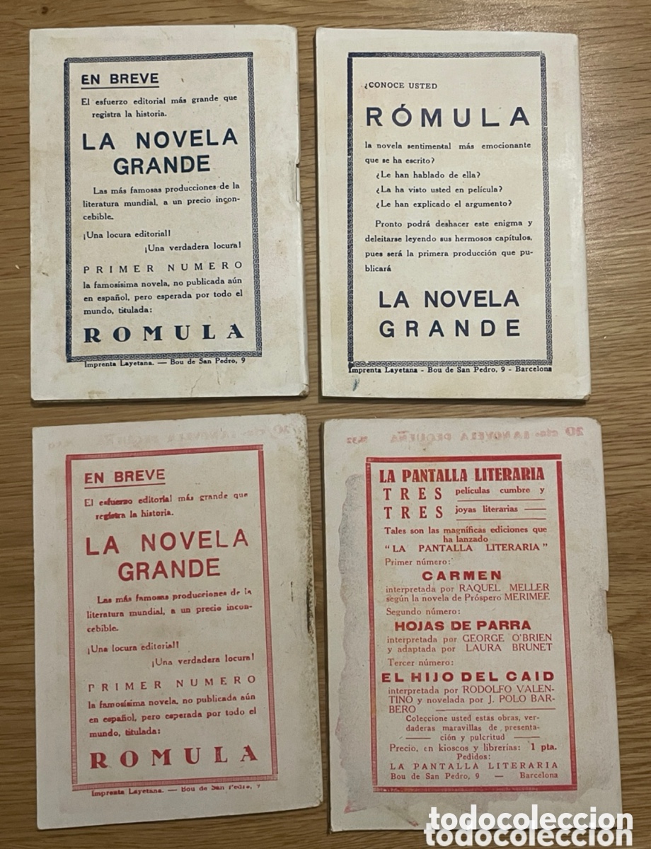 Libros antiguos: Cuatro ejemplares de la novela peque&ntilde;a. A&ntilde;o 1926. - Foto 4