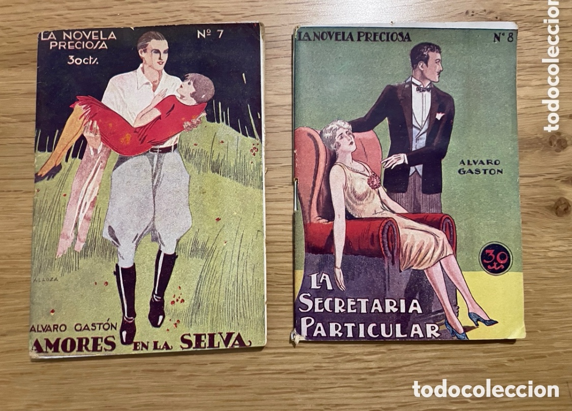 Libros antiguos: 2 ejemplares de la novela preciosa. A&ntilde;o 1929. N&uacute;mero siete y ocho.