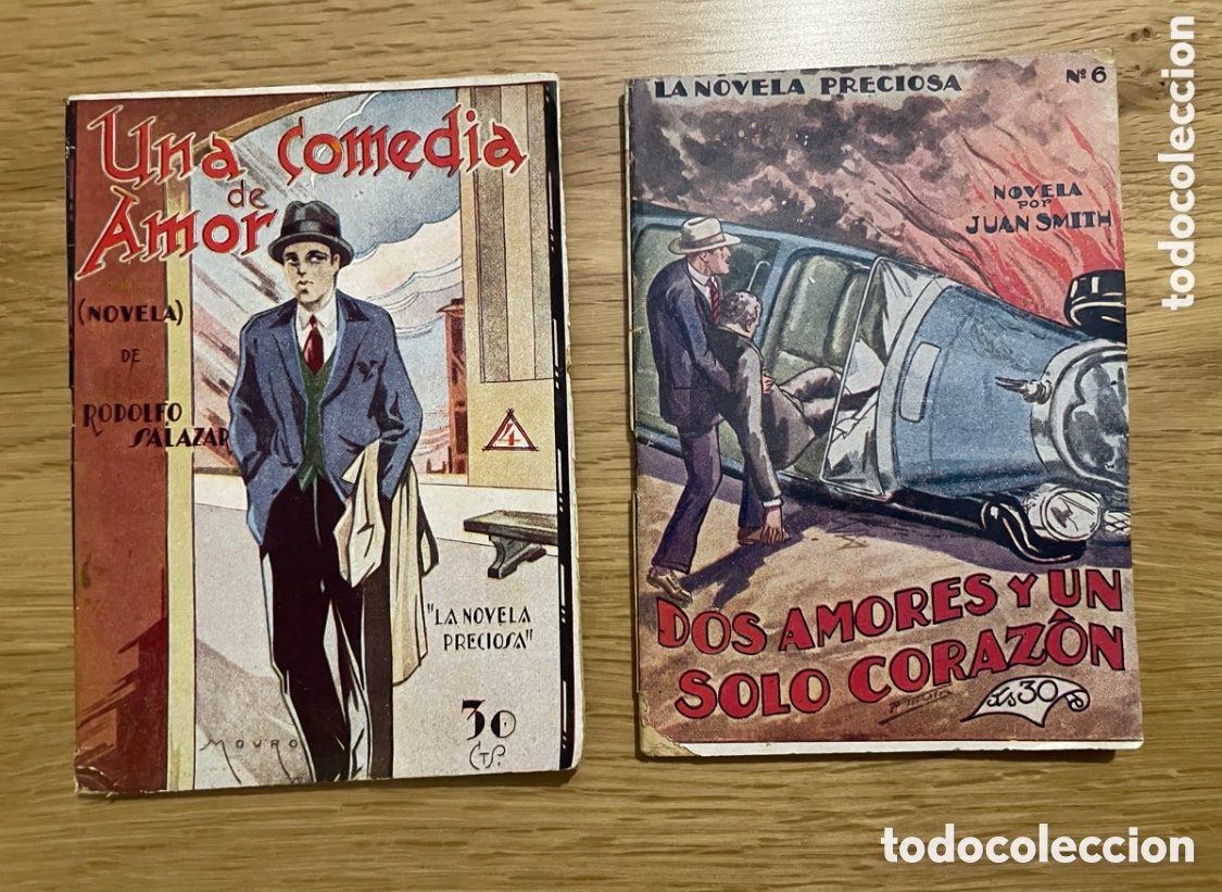 Libros antiguos: 2 ejemplares de la novela preciosa. A&ntilde;o 1929. N&uacute;meros 4 y 6.