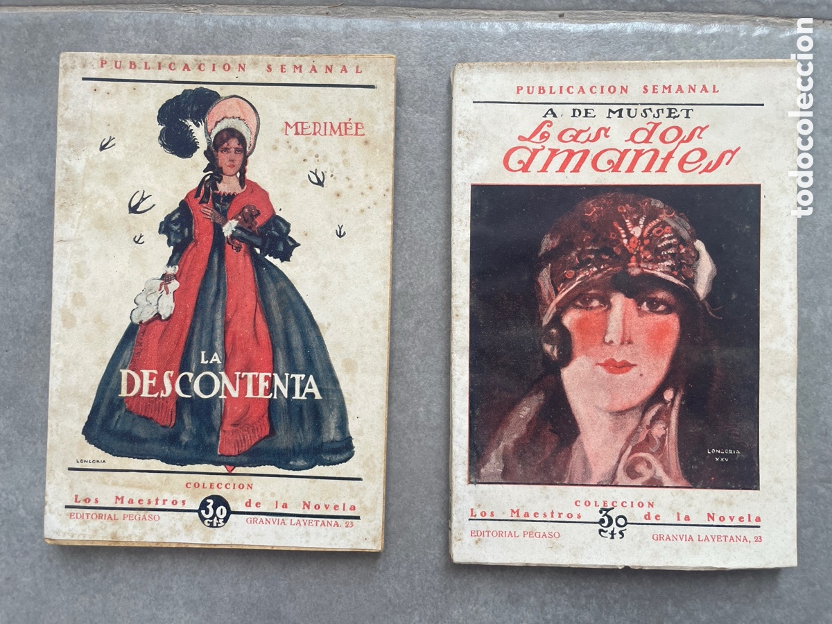 Libros antiguos: Dos ejemplares de: Los maestros de la novela. Merime&eacute; y Musset.