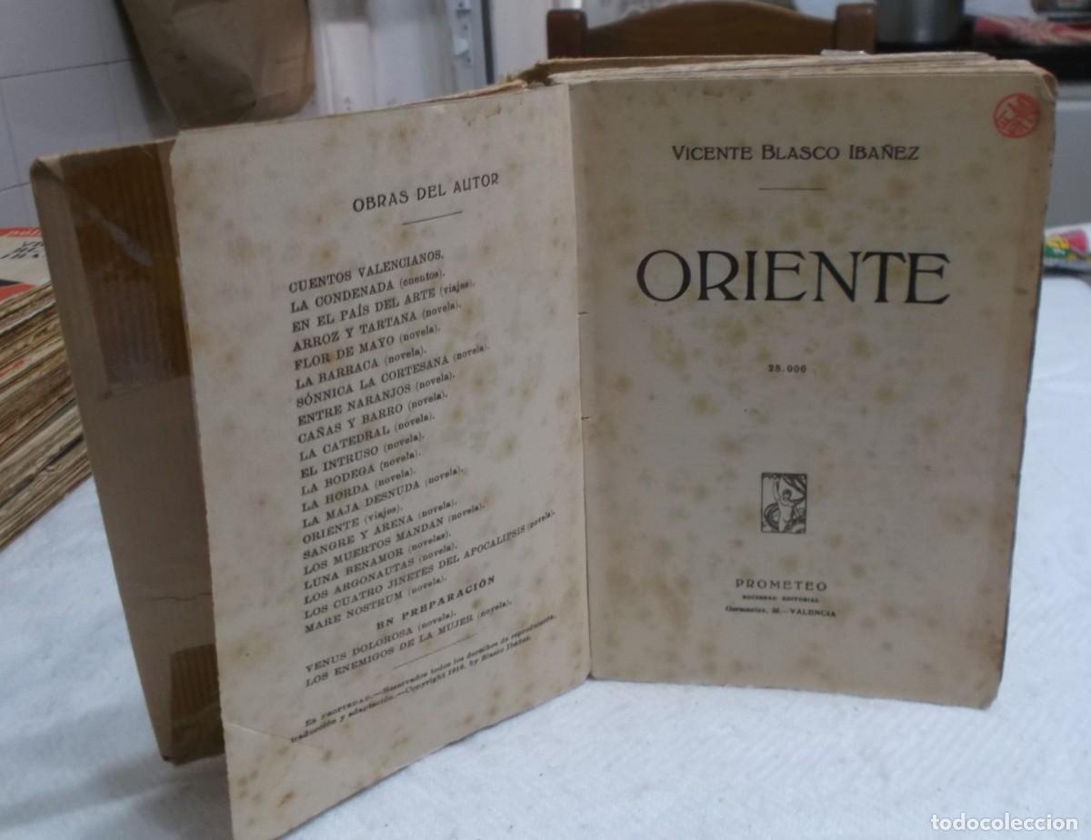 Libros antiguos: Oriente - Camino a oriente- Blasco Iba&ntilde;ez prometeo 1907