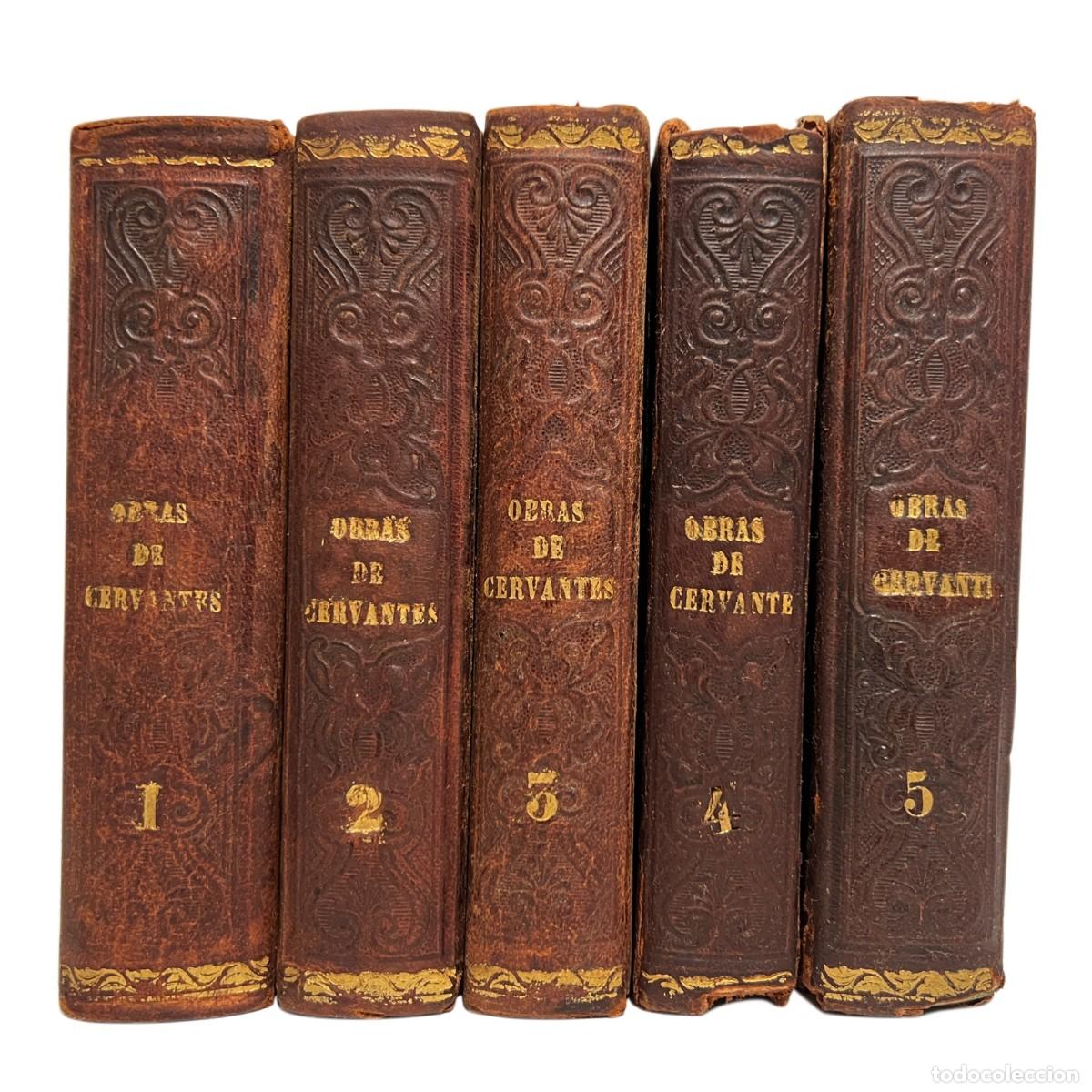 Libros antiguos: MIGUEL DE CERVANTES - OBRAS - CATALINA PI&Ntilde;UELA 1829