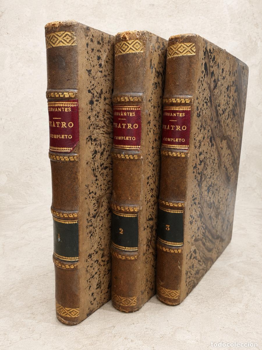 Libros antiguos: MIGUEL DE CERVANTES SAAVEDRA &ndash; TEATRO COMPLETO &ndash; LIBRER&Iacute;A DE HERNANDO Y COMPA&Ntilde;&Iacute;A &ndash; 1896-1897