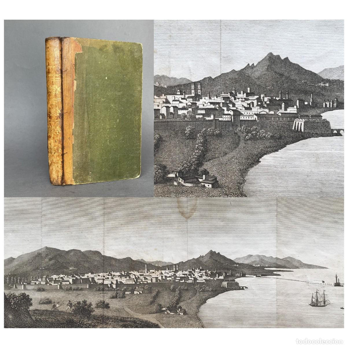 Libros antiguos: A&ntilde;o 1822 - Bella lamina de Barcelona 42 x 20 cm. - Derni&egrave;res lettres de deux amans de Barcelone
