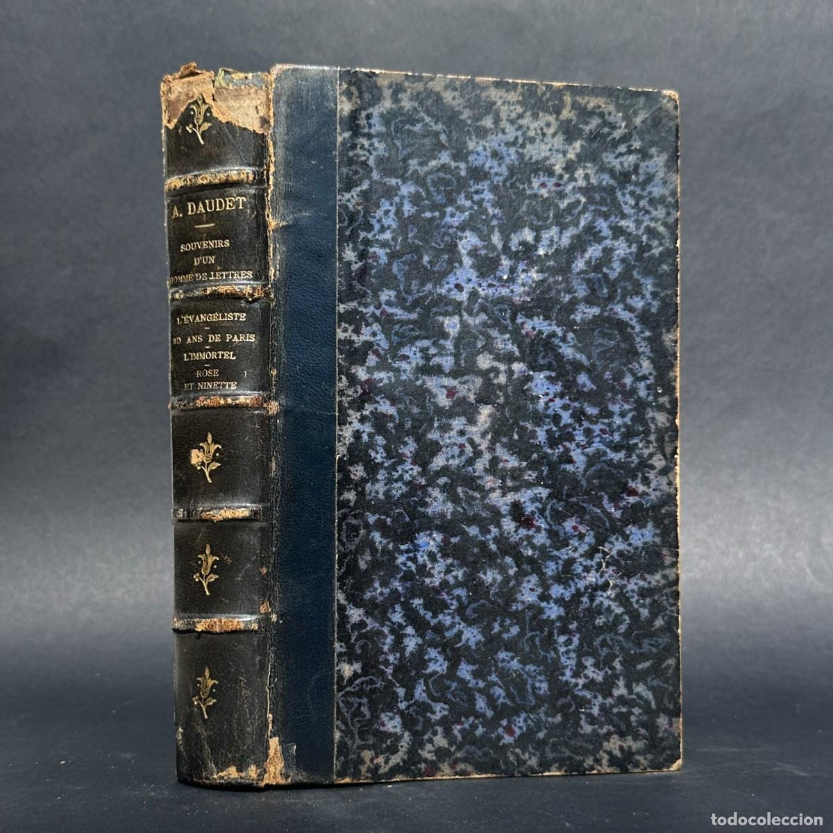 Libros antiguos: CONJUNTO DE OBRAS DE ALPHONSE DAUDET - SOUVENIRS - TRENTE ANS DE PARIS - L'IMMORTEL -