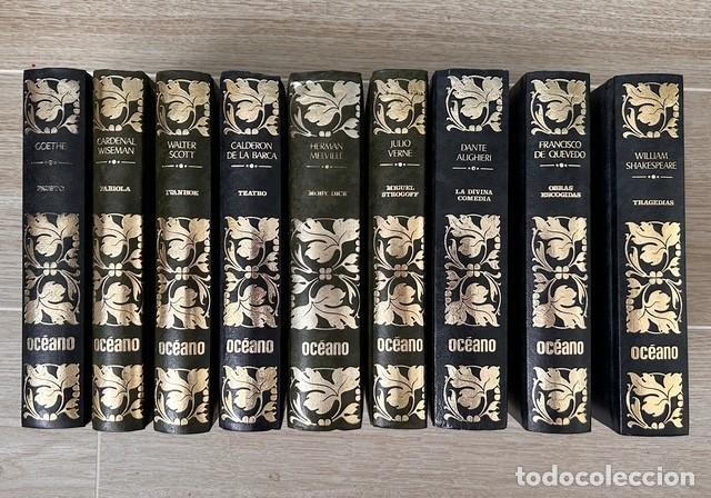 Libros antiguos: Colecci&oacute;n Cl&aacute;sicos Universales Oc&eacute;ano (1982) &ndash; Lote 9 tomos &ndash; Julio Verne, Shakespeare, Dante...