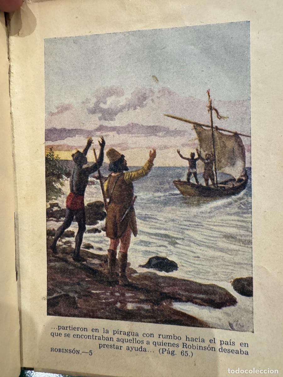 Libros antiguos: Robinson Crusoe biblioteca R. sopena - Foto 2