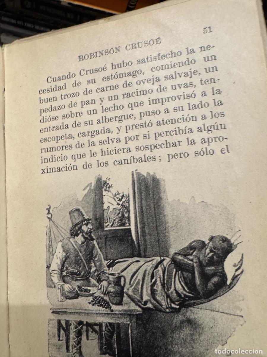Libros antiguos: Robinson Crusoe biblioteca R. sopena - Foto 3