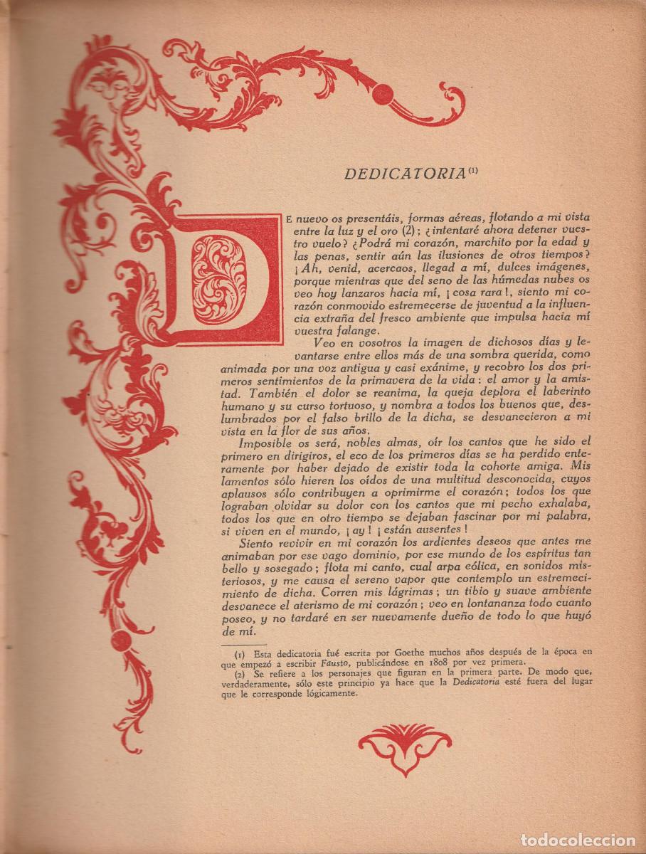 Libros antiguos: Fausto, J. W. Goethe - Foto 5