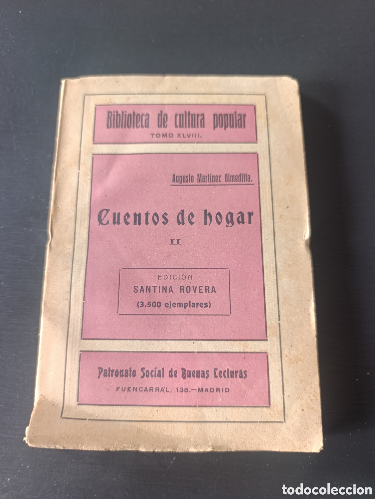 Libros antiguos: Cuentos del Hogar II. Augusto Mart&iacute;nez Olmedilla.