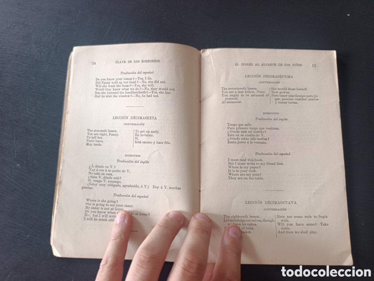 Libros antiguos: Clave de los Ejercicios. El ingl&eacute;s al alcance de los ni&ntilde;os. T. Robertson - Foto 2