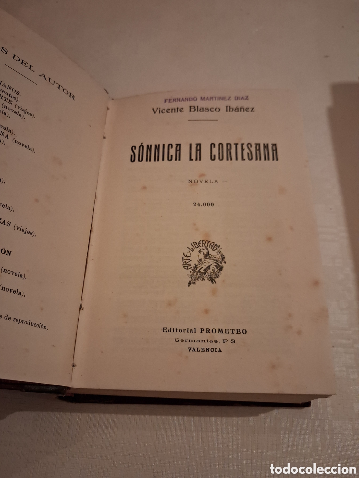 Libros antiguos: S&oacute;nnica la cortesana, Vicente Blasco Iba&ntilde;ez