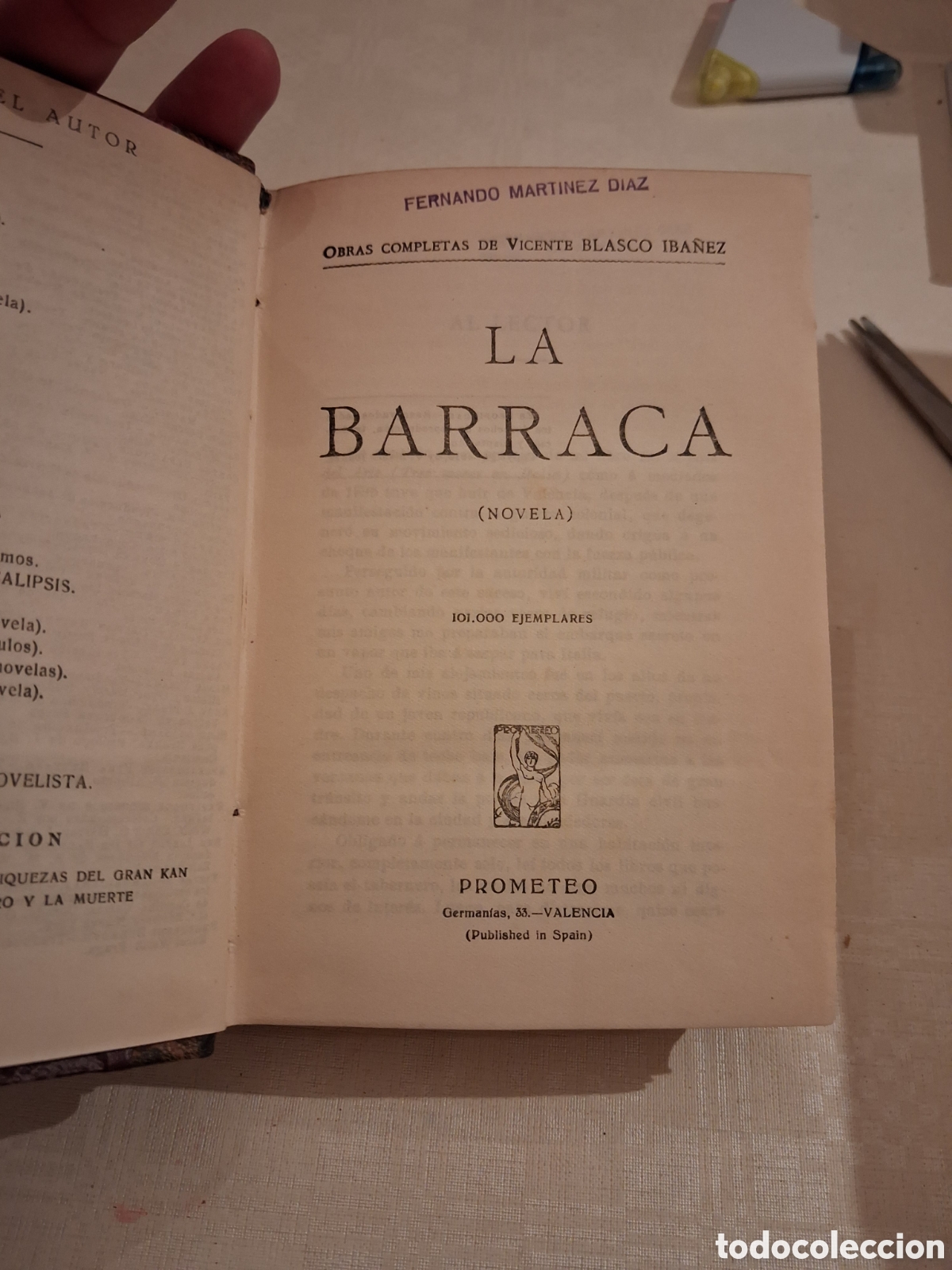 Libros antiguos: La barraca, Vicente Blasco Ib&aacute;&ntilde;ez - Foto 3