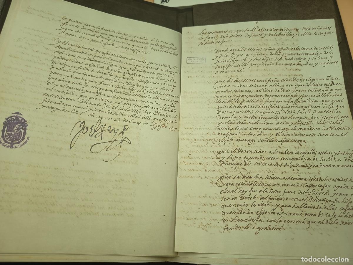 Libros antiguos: CODICILIO DE FELIPE II FACSIMIL DE EDCIONES GRIAL - Foto 8