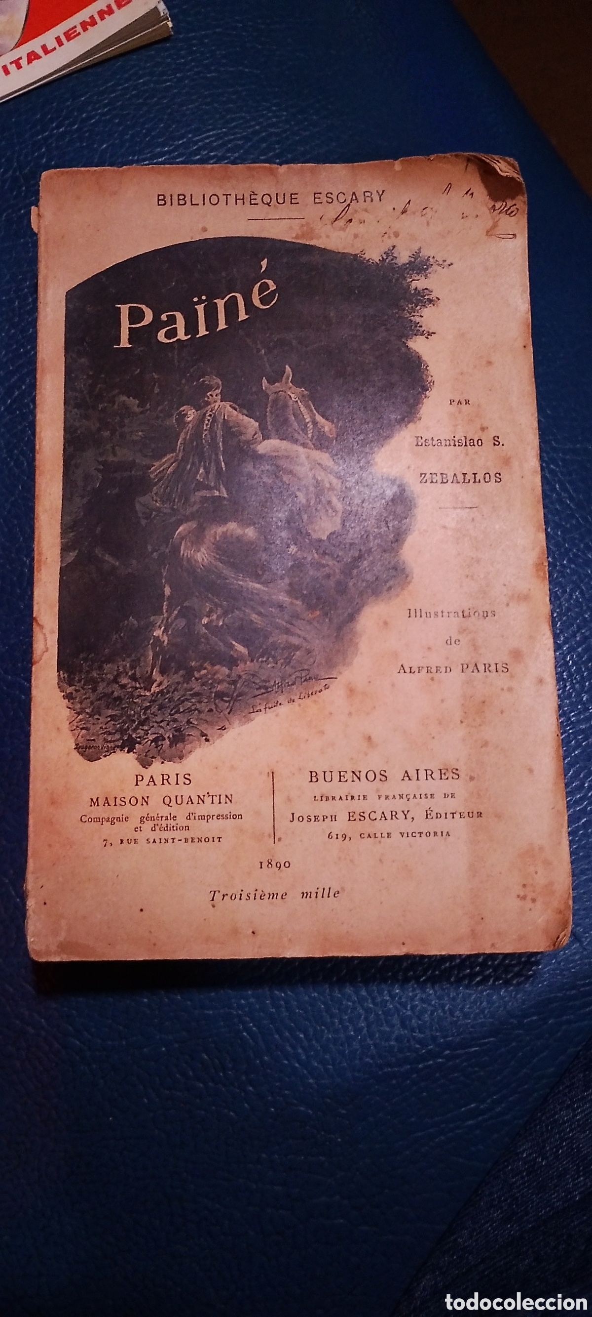 Libros antiguos: Libro antiguo en franc&eacute;s, pa&iuml;ne