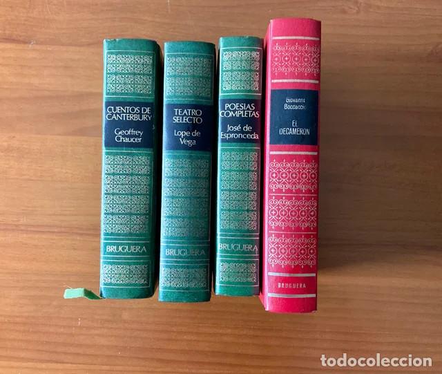 Libros antiguos: Cl&aacute;sicos Bruguera. Cuentos de Canterbury, Lope de Vega, Espronceda, Boccaccio.