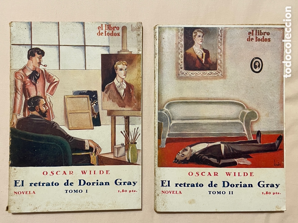 Libros antiguos: El retrato de Dorian Gray. 2 tomos. Oscar Wilde. El libro de todos. A&ntilde;o 1930.
