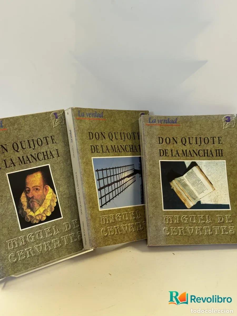Libros antiguos: Lote Don Quijote de la Mancha 3 tomos - Miguel de Cervantes