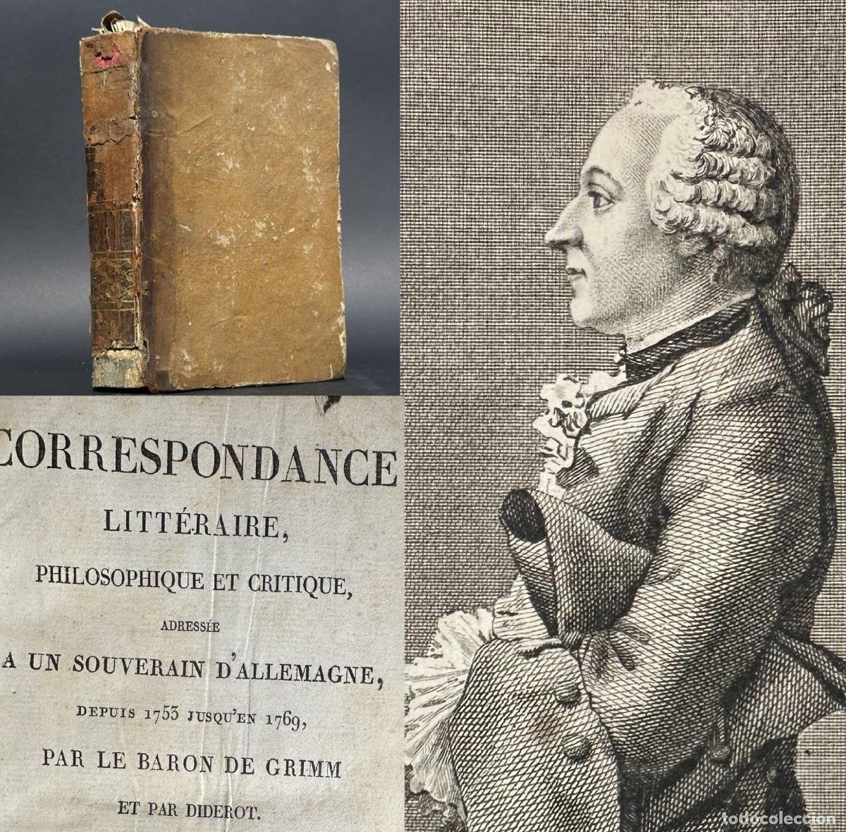 Libros antiguos: a&ntilde;o 1813 &ndash; Correspondance Litt&eacute;raire, Philosophique et Critique &ndash; Voltaire, Rousseau, Hume