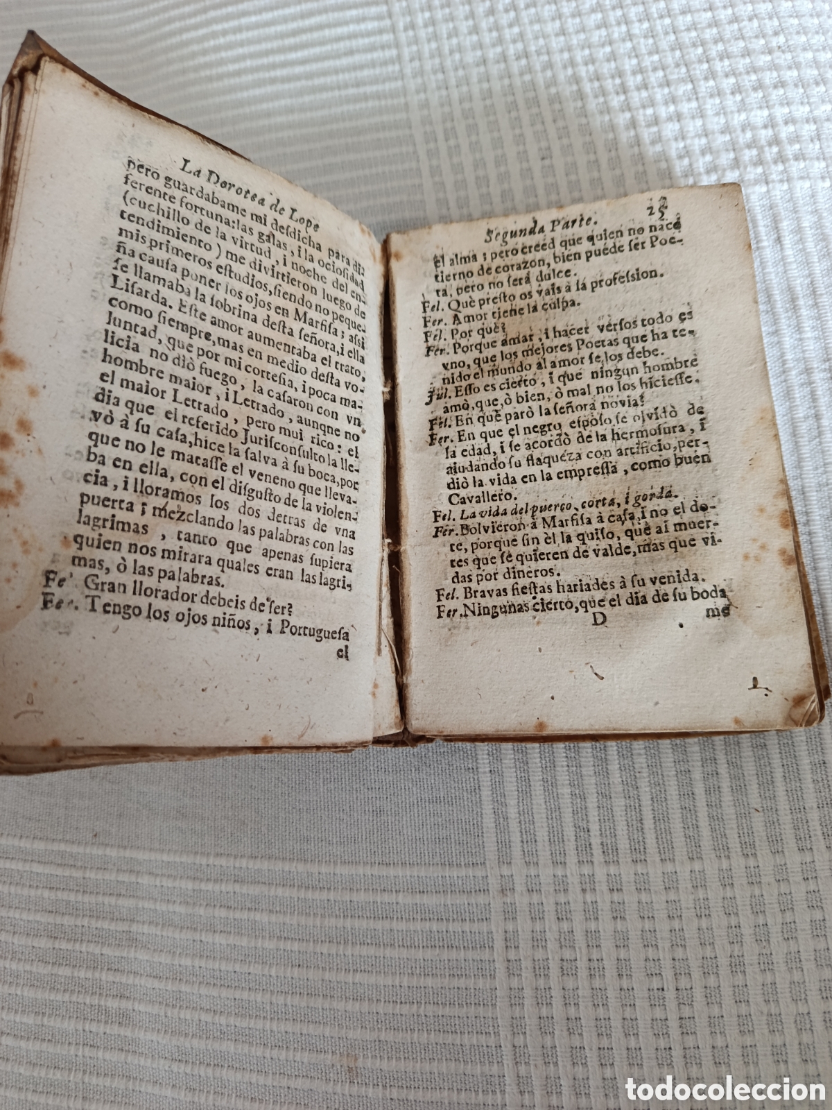 Libros antiguos: LA DOROTEA, Lope de Vega 1736 - Foto 6