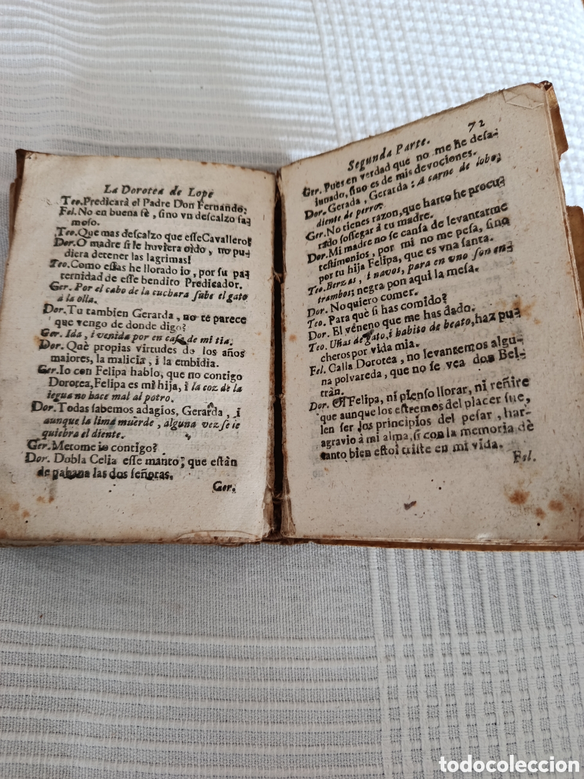 Libros antiguos: LA DOROTEA, Lope de Vega 1736 - Foto 7