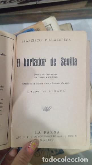 Libros antiguos: El burlador de Sevilla. Lafarsa Madrid 1928