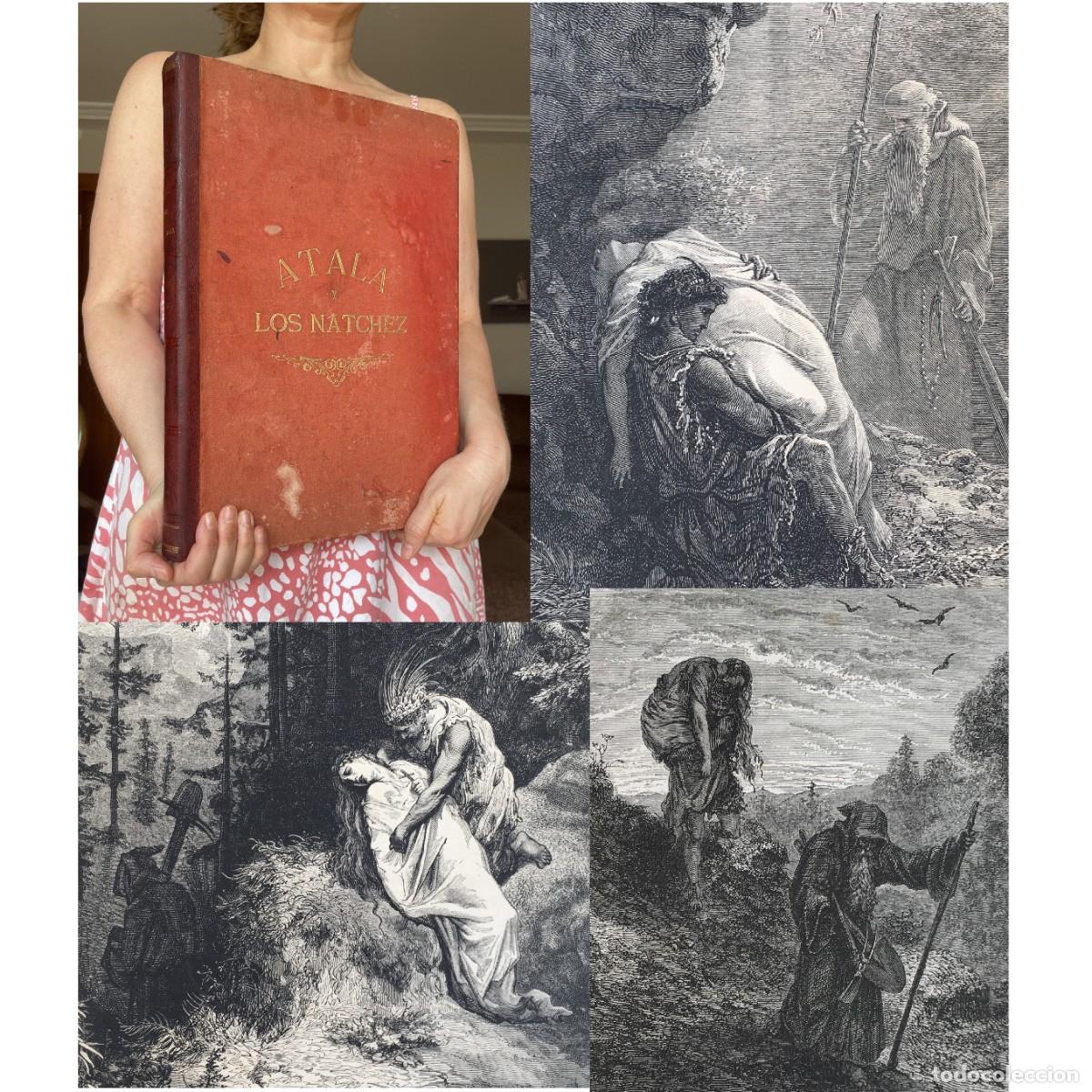 Libros antiguos: A&ntilde;o 1876 - Laminas de Gustavo Dor&eacute; - ATALA Y LOS NATCHEZ - 39 cm. - Chateubriand