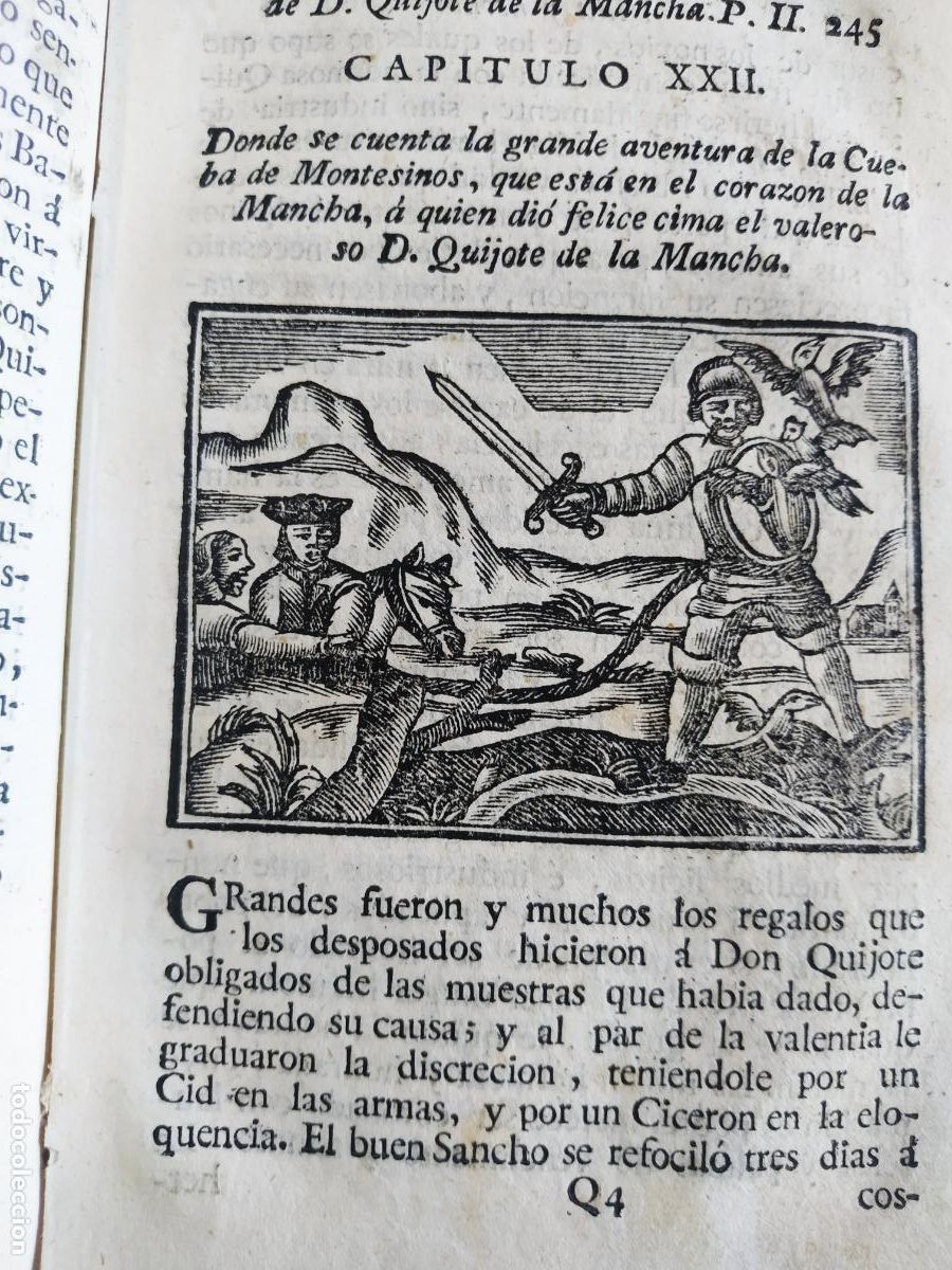 Libros antiguos: Miguel Cervantes Ingenioso Hidalgo don Quijote de la Mancha Madrid 1777