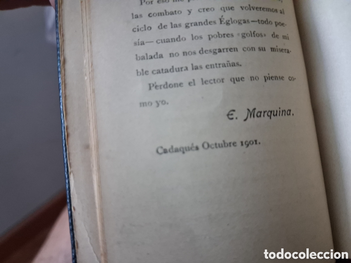 Libros antiguos: E. MARQUINA. EGLOGAS. MADRID 1901. - Foto 2