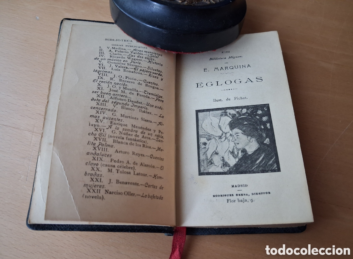 Libros antiguos: E. MARQUINA. EGLOGAS. MADRID 1901.