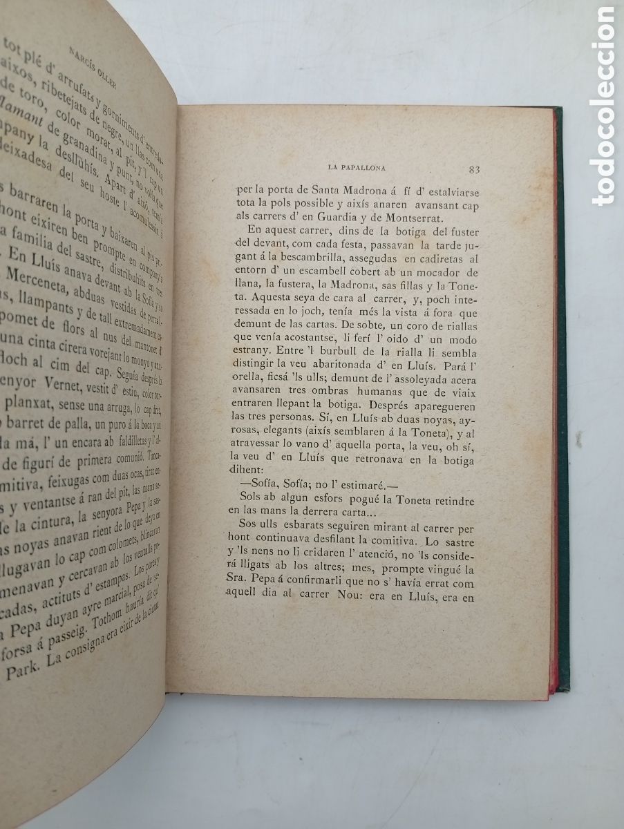 Libros antiguos: La papallona Narc&iacute;s Oller 1882 - Foto 4