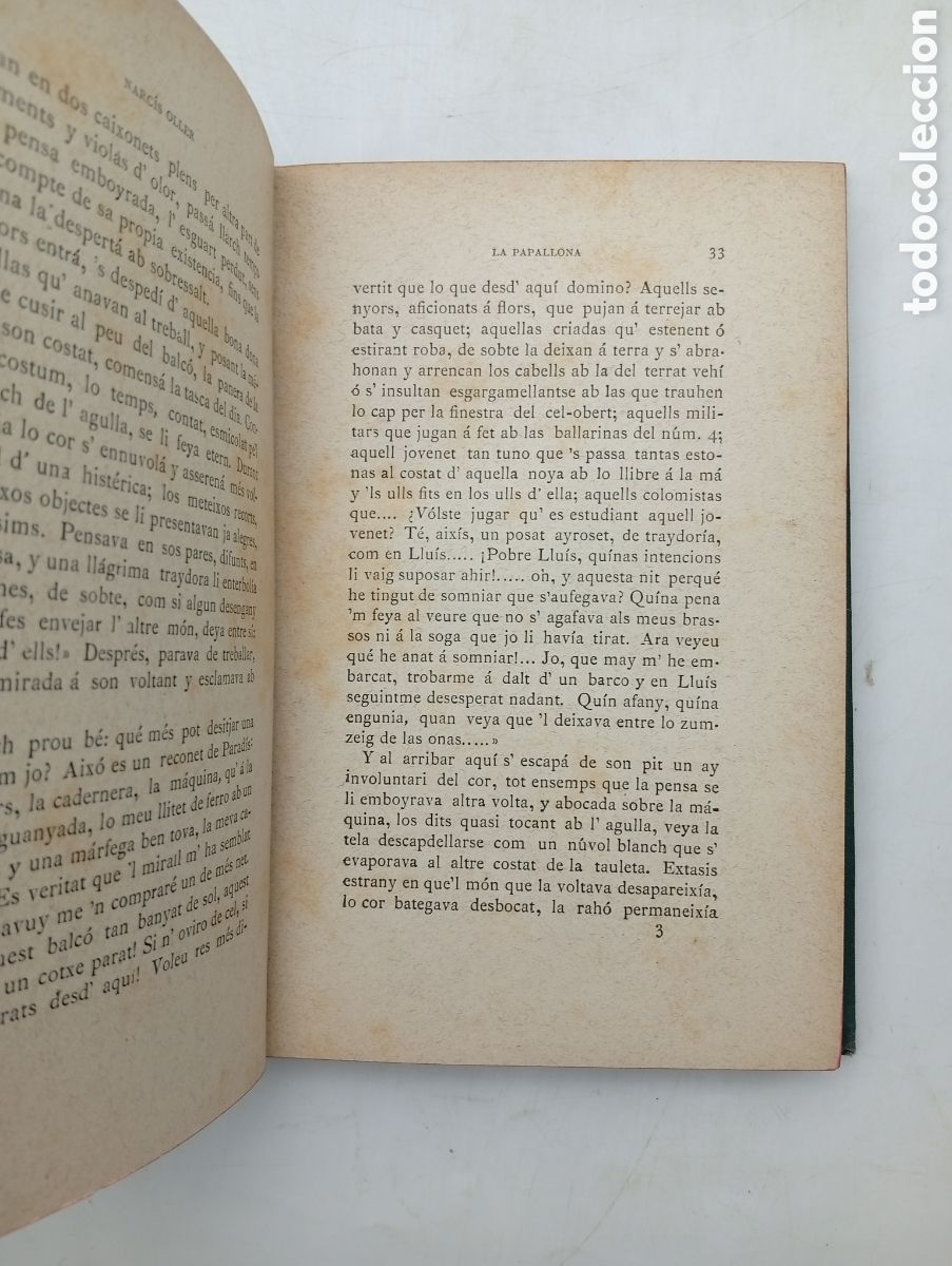 Libros antiguos: La papallona Narc&iacute;s Oller 1882 - Foto 5