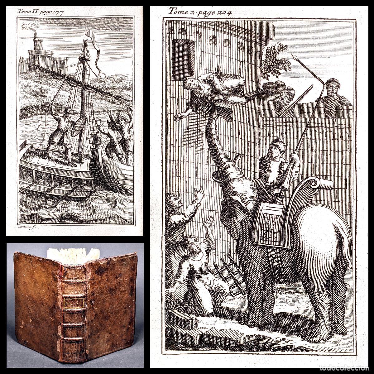 Antiquarische B&uuml;cher: A&ntilde;o 1722 Primera edici&oacute;n de la Continuaci&oacute;n del Quijote de Cervantes Muy rara 9 grabados An&oacute;nimo