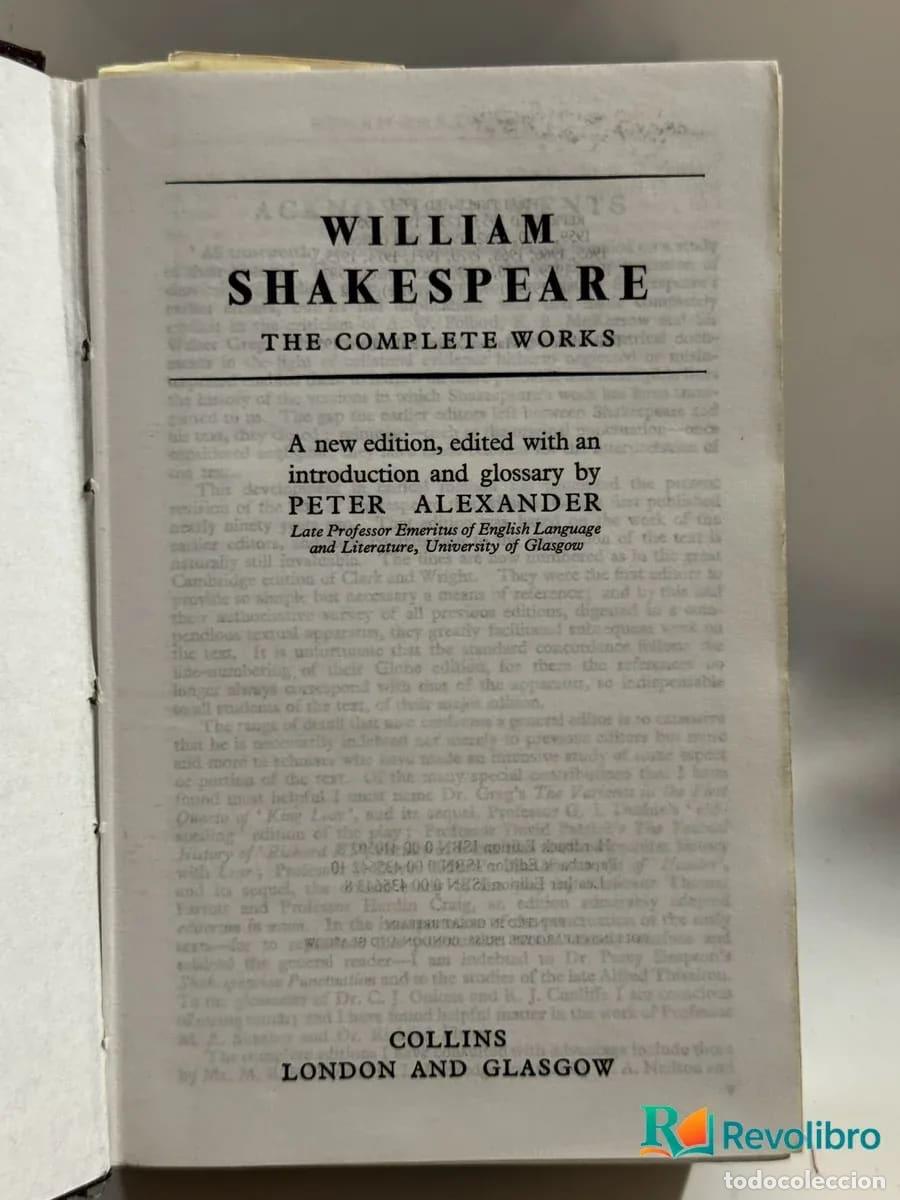 Libros antiguos: The Complete Works - William Shakespeare