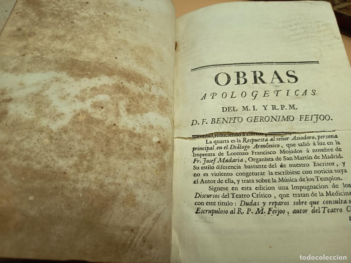 Libros antiguos: OBRAS COMPLETAS DE FEIJOO 1765 MUY DIFICIL - Foto 17