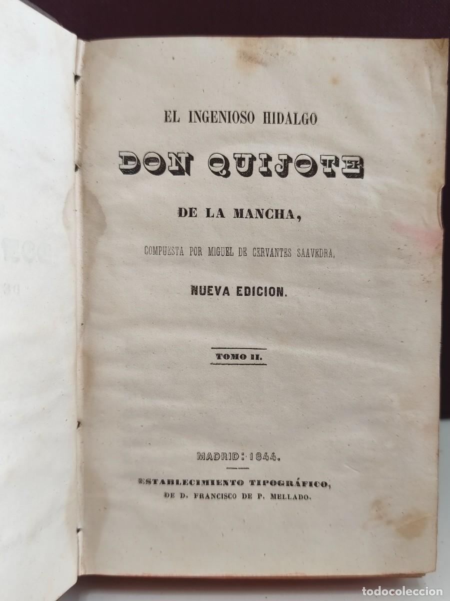 Antiquarische B&uuml;cher: CERVANTES. EL INGENIOSO HIDALGO DON QUIJOTE DE LA MANCHA. TOMO II. MADRID 1844