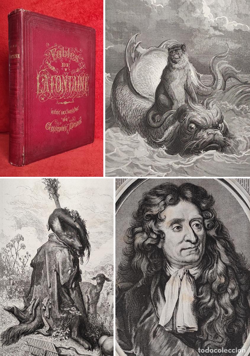 Libros antiguos: A&Ntilde;O 1868 -5KG-37CM- LAS F&Aacute;BULAS DE LA FONTAINE -85 GRABADOS DE GUSTAVO DOR&Eacute;