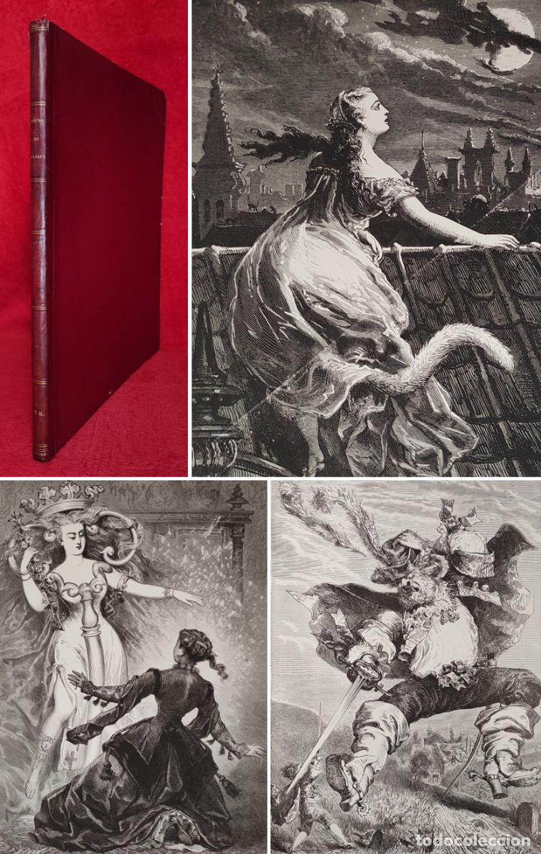 Old books: A&Ntilde;O 1865 -41cm- CAPERUCITA ROJA, BELLA DURMIENTE, CENICIENTA, ETC - PRECIOSOS E IC&Oacute;NICOS GRABADOS