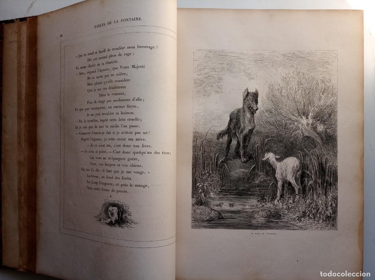 Libros antiguos: MONUMENTAL EDICI&Oacute;N GRAN FOLIO DE LAS F&Aacute;BULAS DE LA FONTAINE. 1868. 1A EDICI&Oacute;N DE GUSTAVO DOR&Eacute;