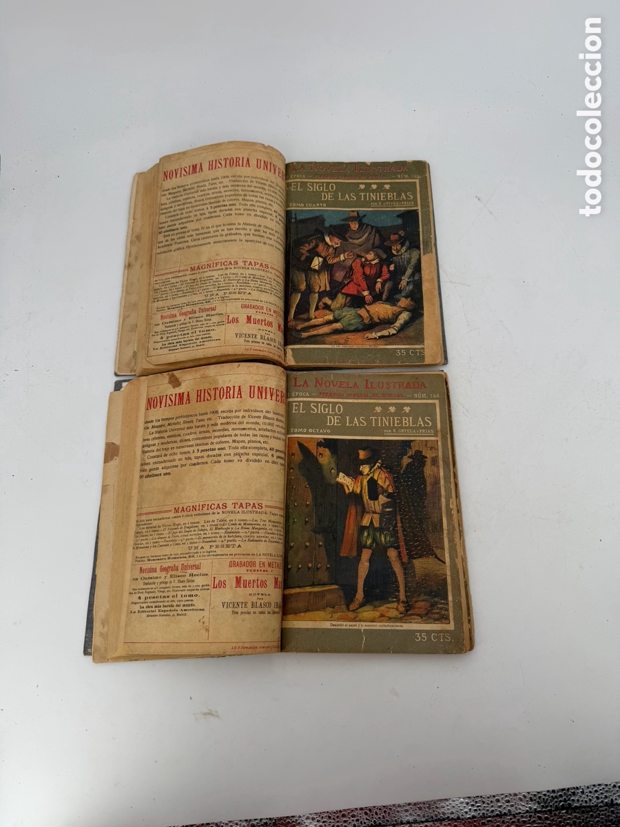 Libros antiguos: Pareja de Libros Antiguos con Grabados - Foto 6