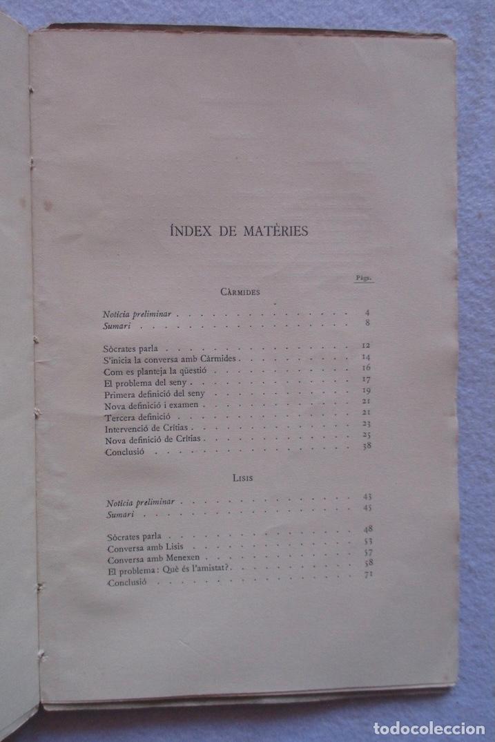 Libros antiguos: DIALEGS, PLATO - FUNDACIO BERNAT METGE - Foto 4