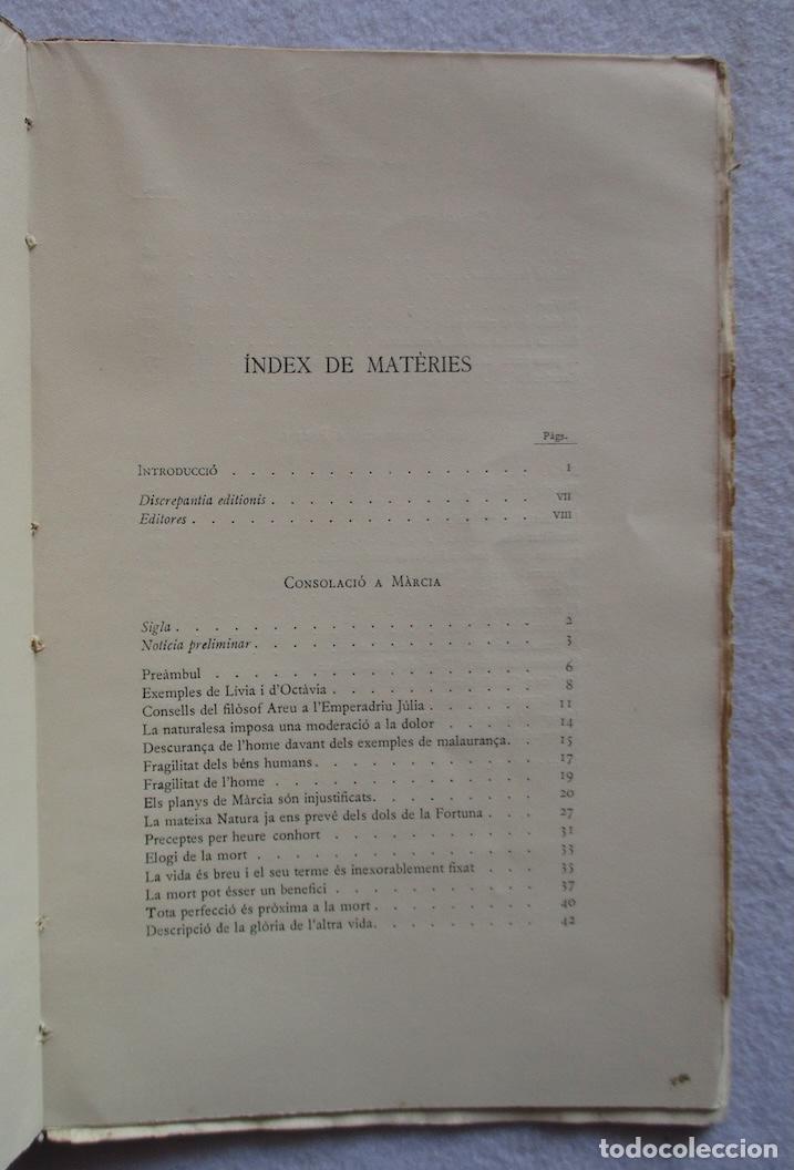 Libros antiguos: CONSOLACIONS - L.A. SENECA - FUNDACIO BERNAT METGE - Foto 4